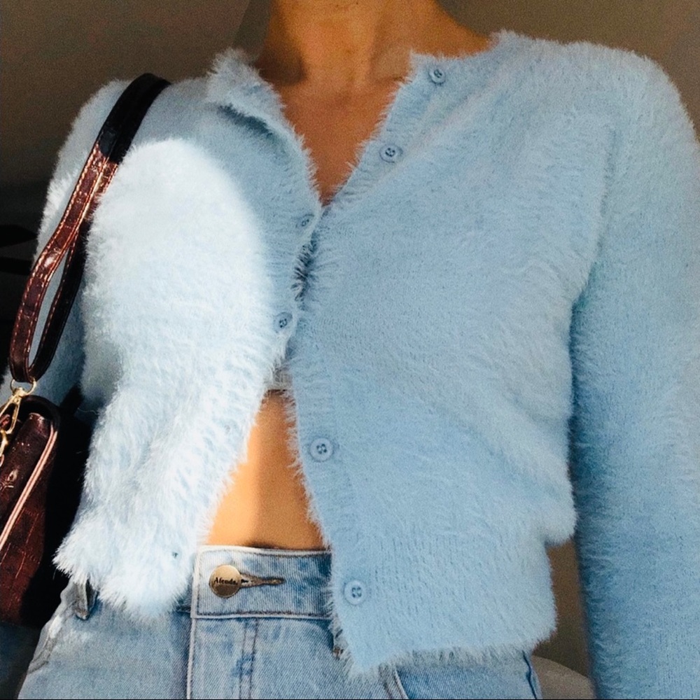 Princess Polly Fuzzy Cropped Phoebe Sweater